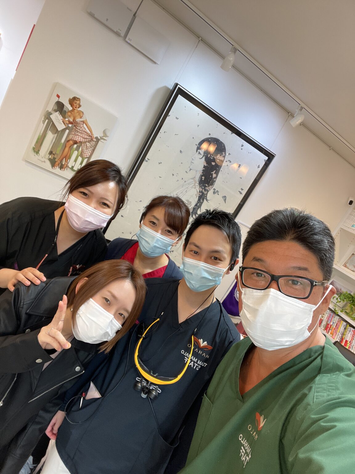 マハロ会、越谷本院のかみむら歯科矯正歯科クリニックの受付の要、根津さんが退職の挨拶にlealea歯科まで来てくれました。 八潮の歯医者 LeaLea歯科・矯正歯科クリニック